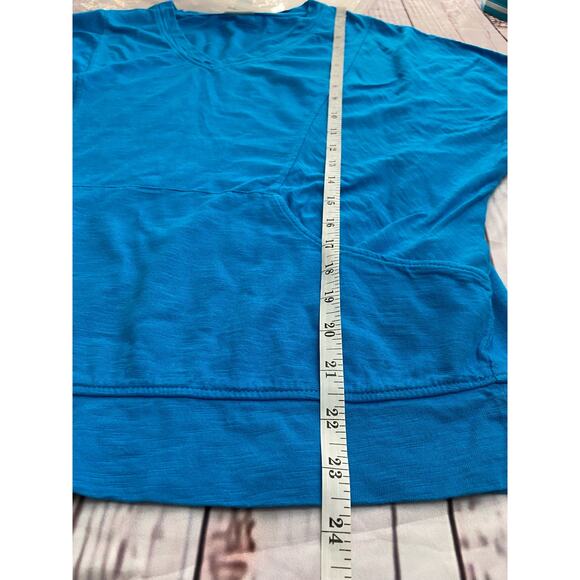 Weekends Chicos 0 Dolman Tee Shirt Womens S Pouch Pocket V Neck Short Sleeves - Picture 8 of 12